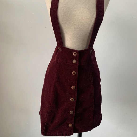 Forever 21 Dresses & Skirts - burgundy corduroy skirt / romper